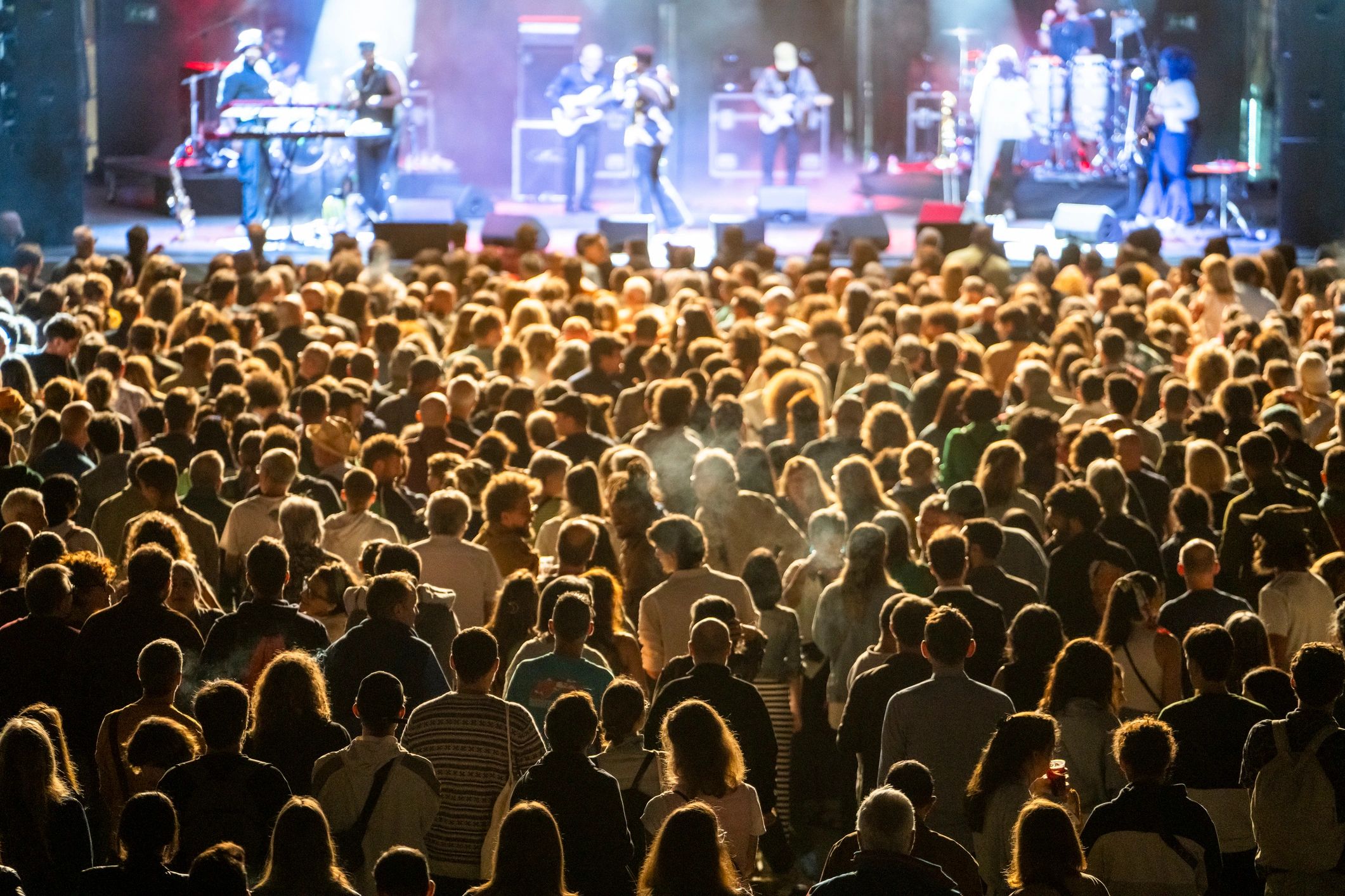 Crowd enjoying live music at festival