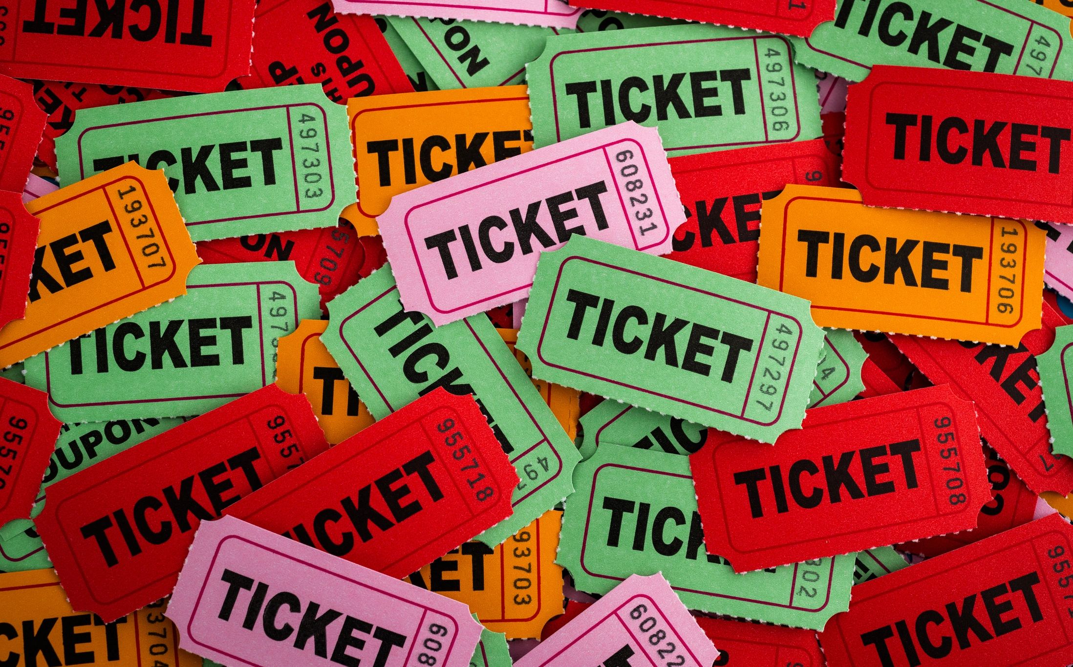 raffle tickets at community event